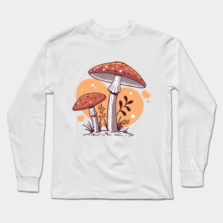 Amanita Muscaria Cottagecore Aesthetic Long Sleeve T-Shirt